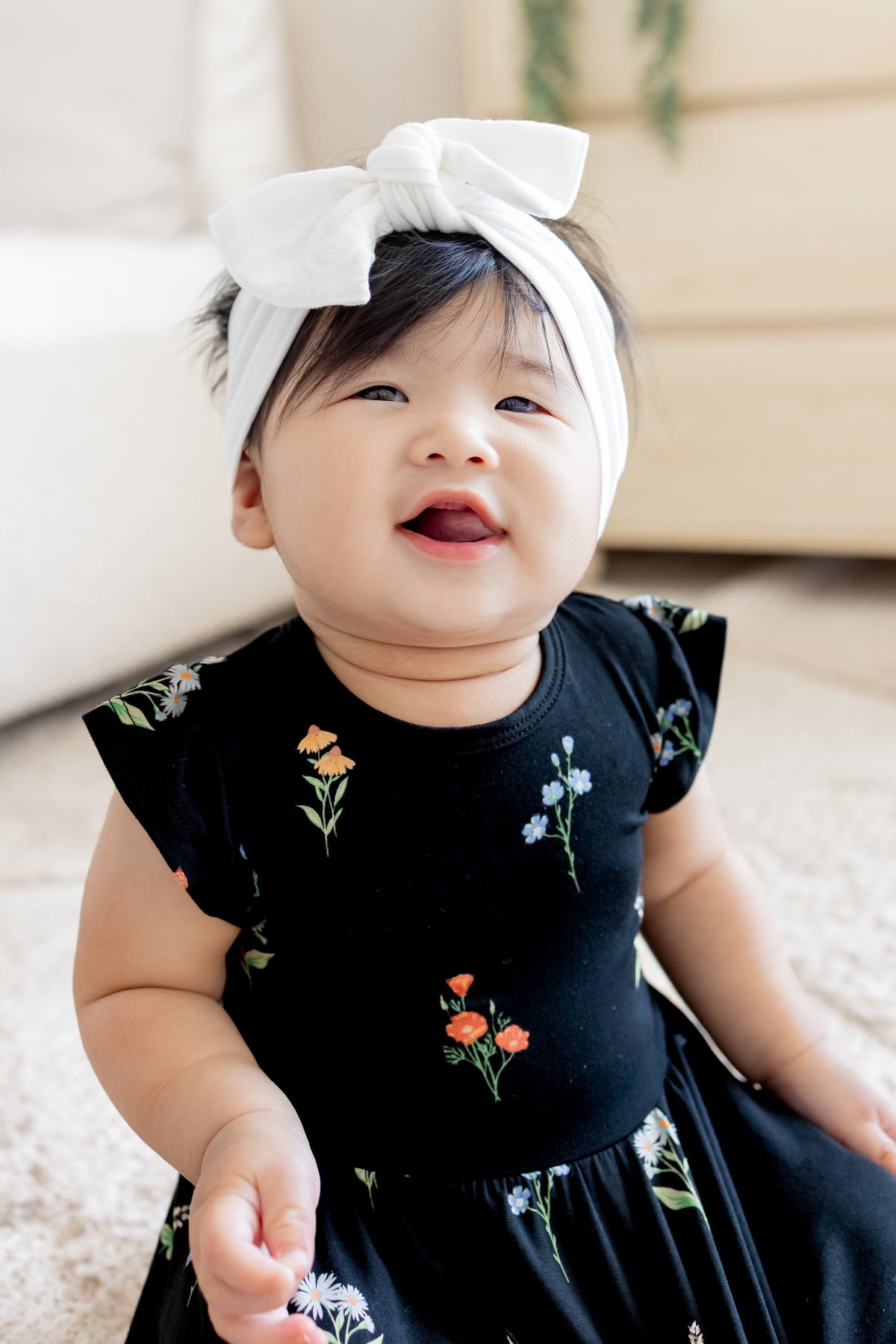 Twirl Bodysuit Dress in Midnight Wildflower