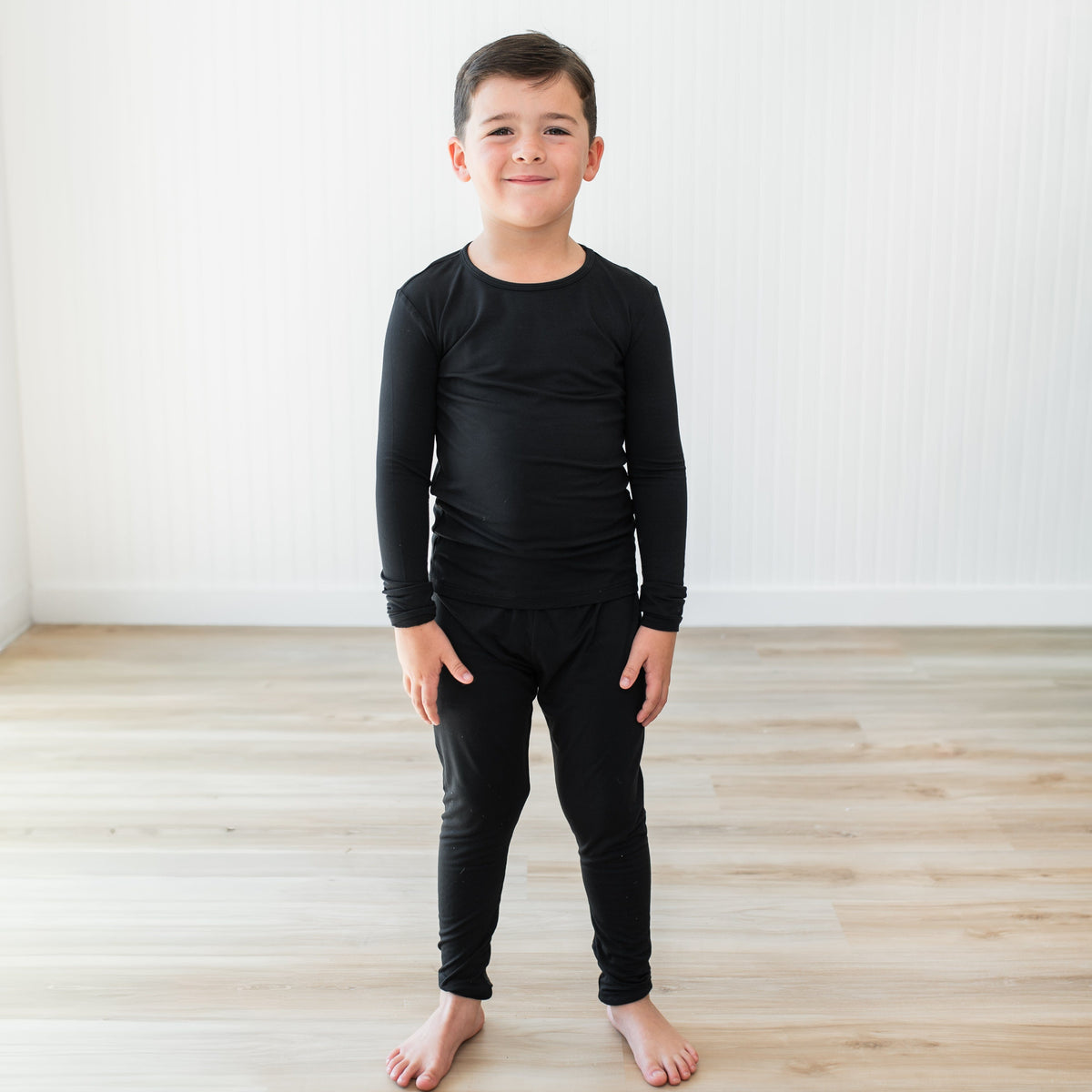 Long Sleeve Pajamas in Midnight