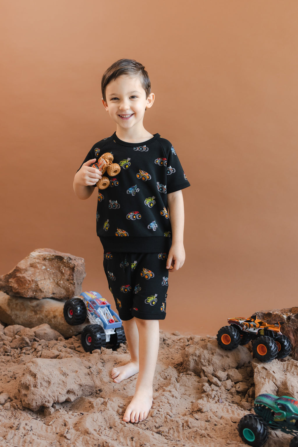 Short Sleeve Jogger Set in Monster Truck