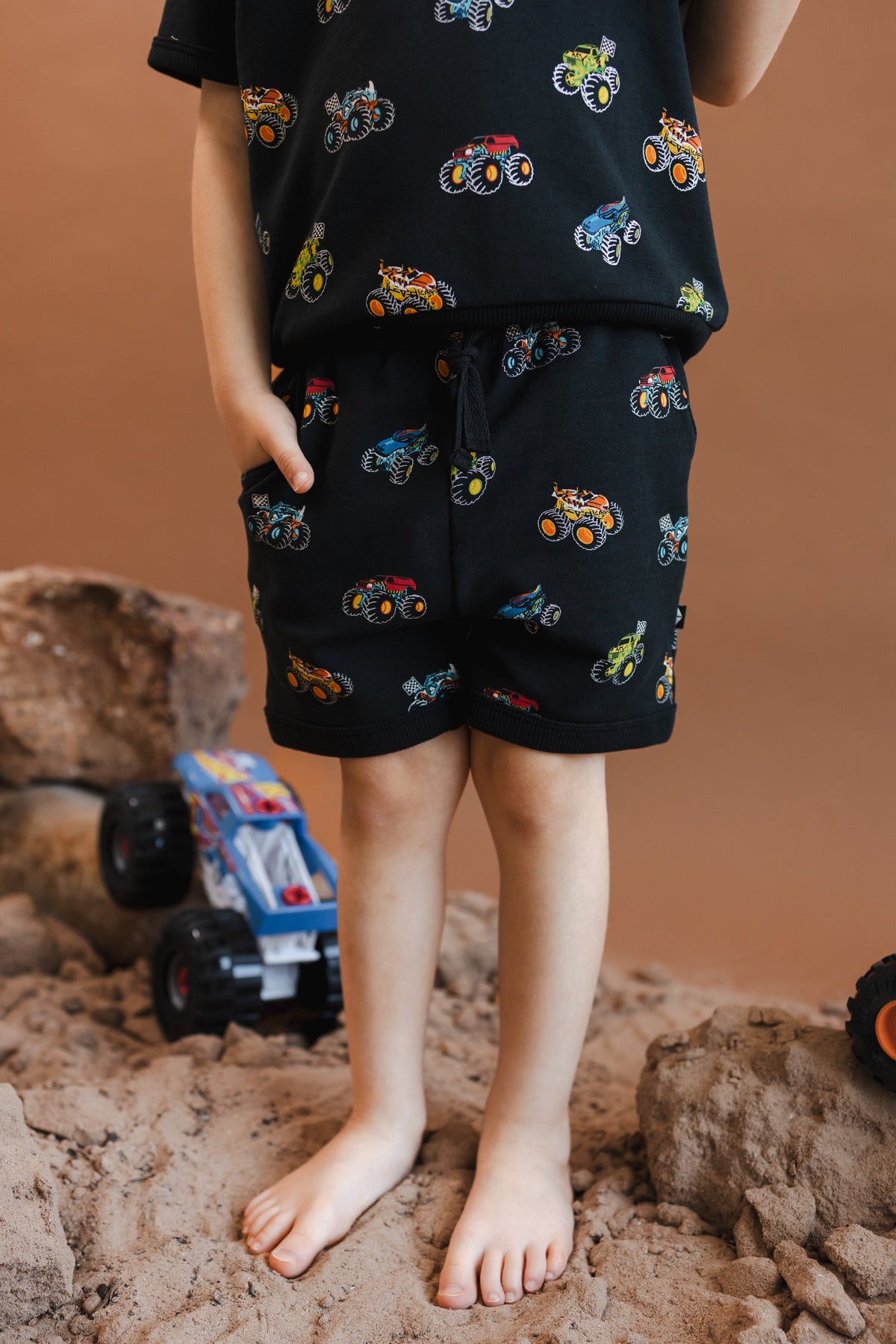 Short Sleeve Jogger Set in Monster Truck