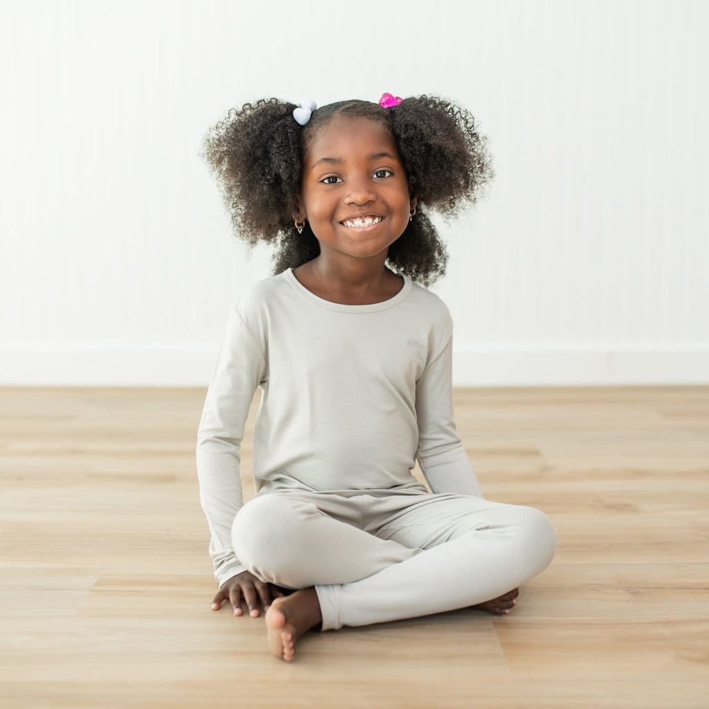Long Sleeve Pajamas in Oat