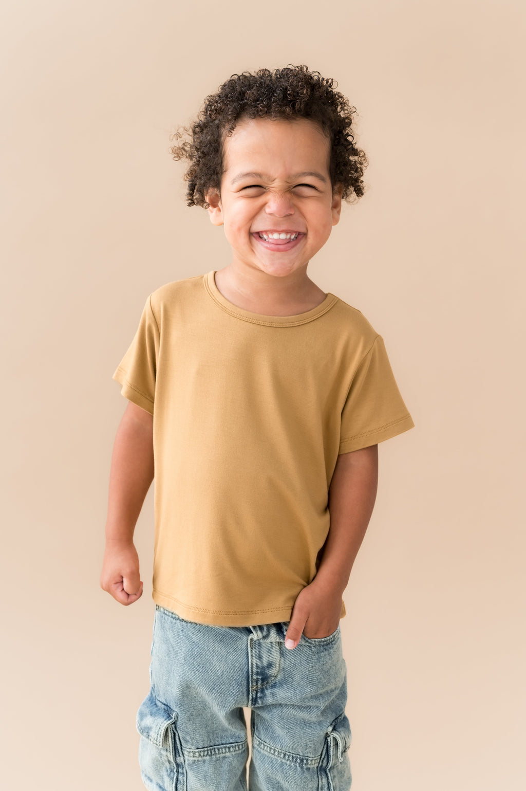 Toddler Basic Tee in Ochre