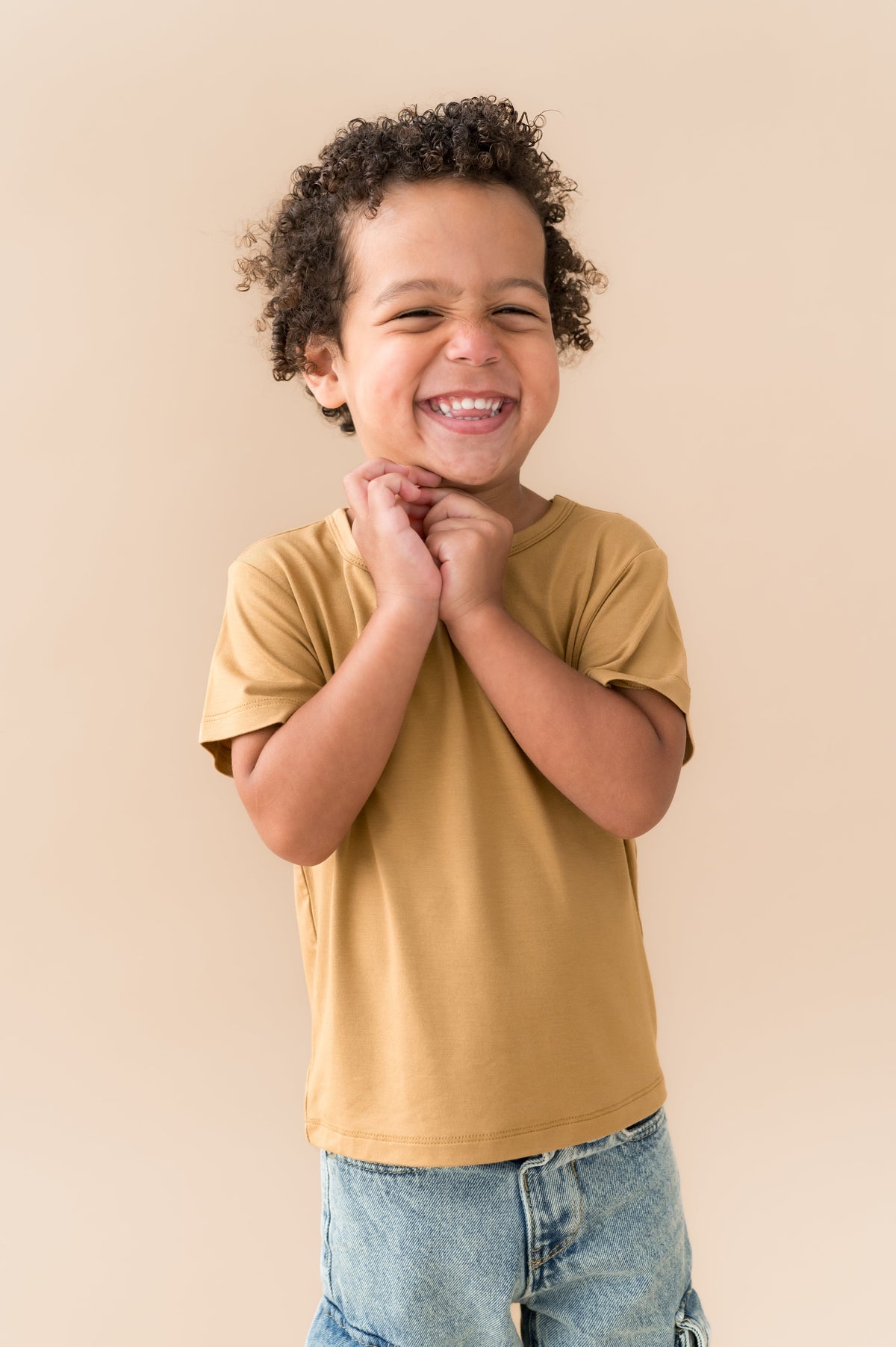 Toddler Basic Tee in Ochre