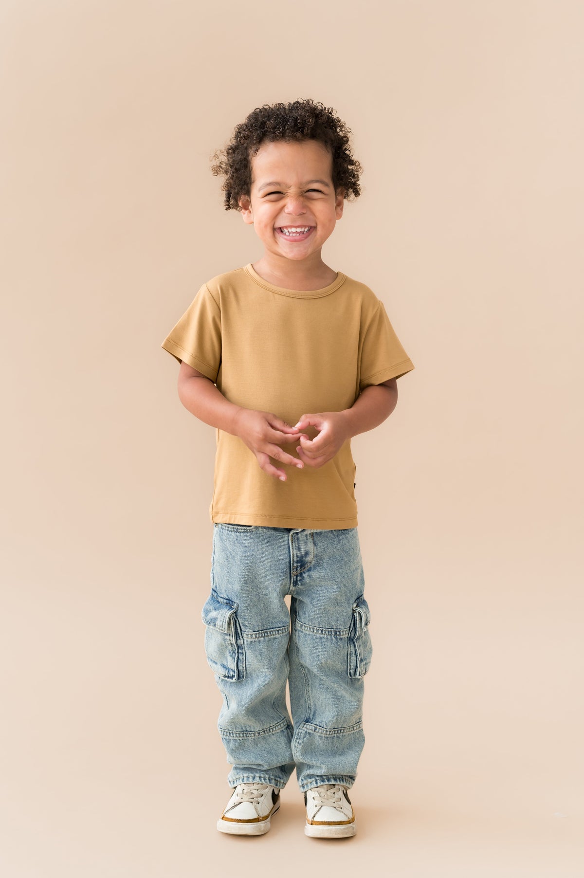 Toddler Basic Tee in Ochre