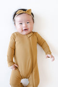 Tiny Nylon Bow in Ochre