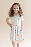 Polo Dress in Pastel Mickey Mouse