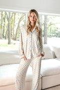 Long-Sleeved Women's Pajama Set in Pastel Mickey Mouse