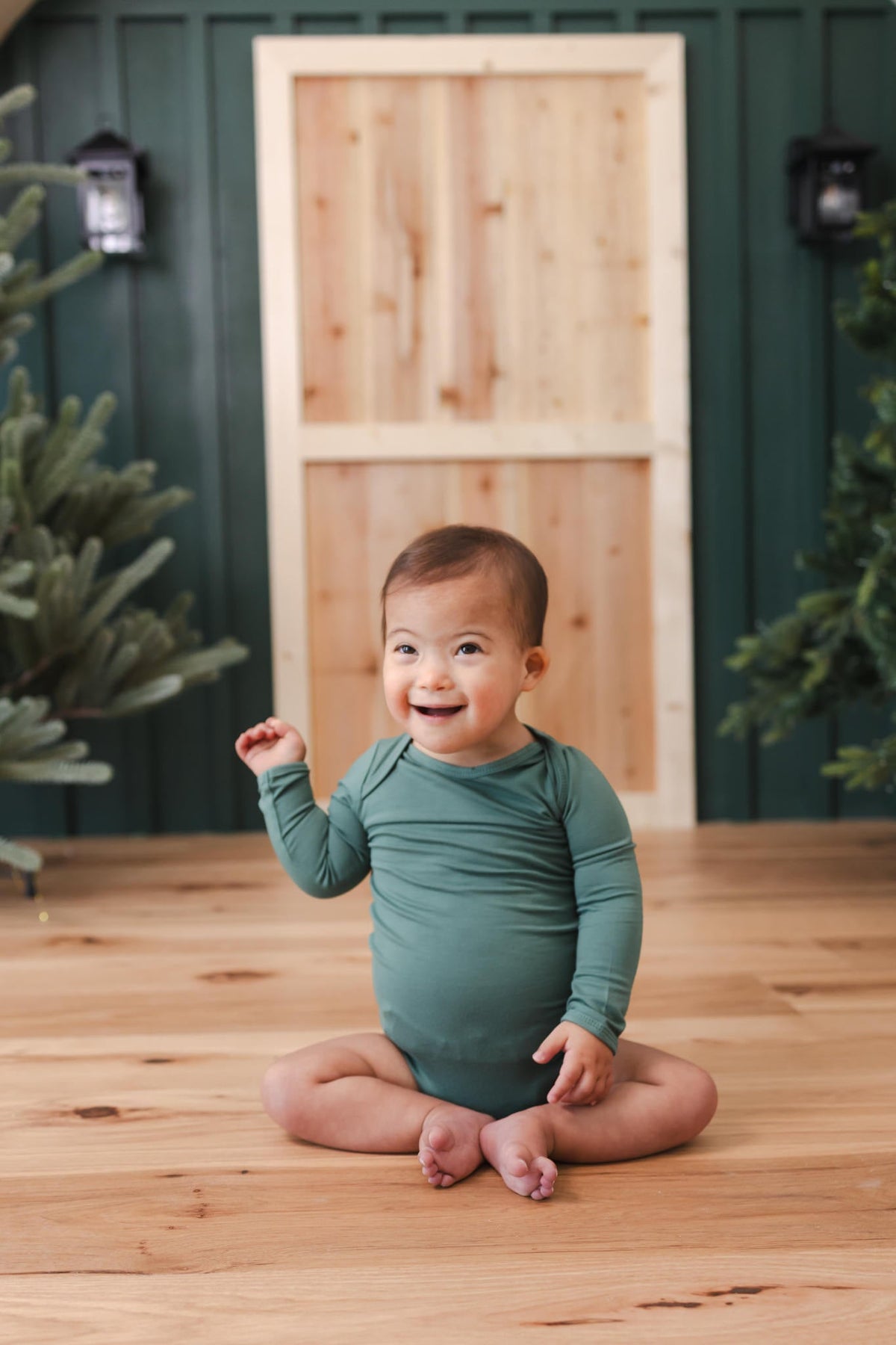 Long Sleeve Bodysuit in Pine