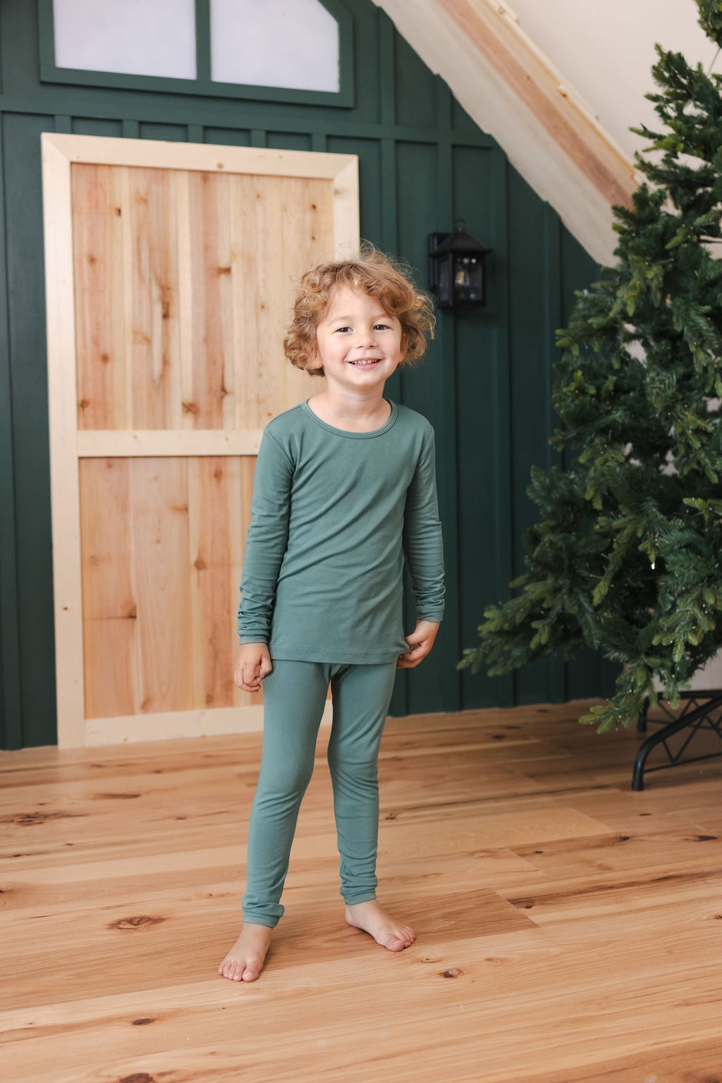 Long Sleeve Pajamas in Pine