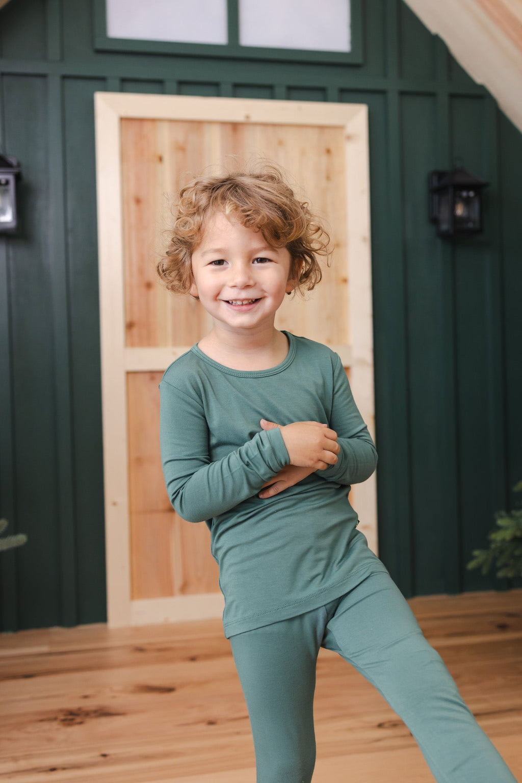 Long Sleeve Pajamas in Pine