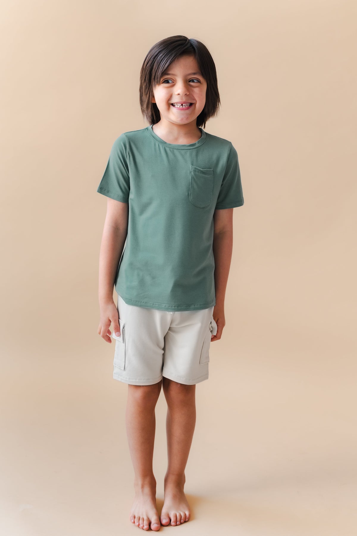 Toddler Crew Neck Tee in Pine