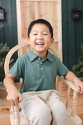 Toddler Short Sleeve Polo in Pine