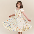 Puff Sleeve Twirl Dress in Winnie the Pooh Celebration