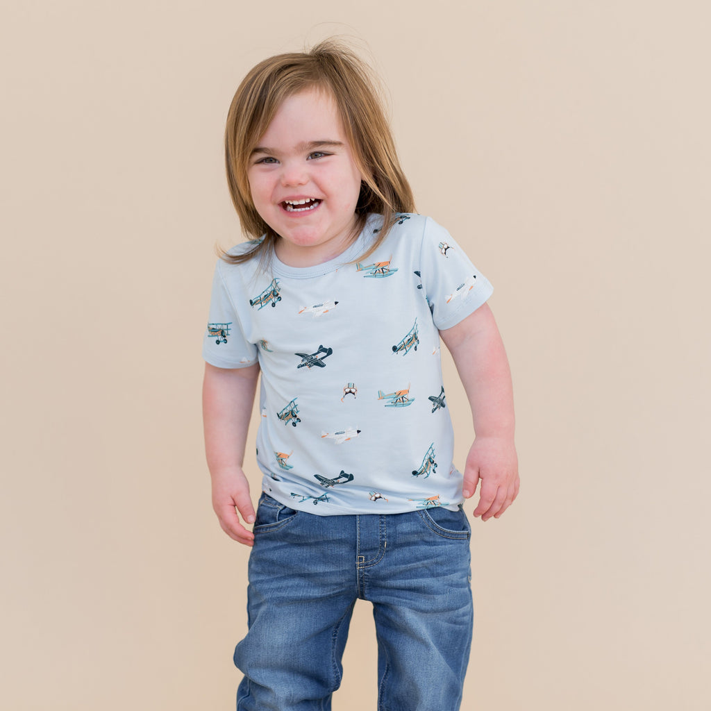Toddler Basic Tee in Take Off