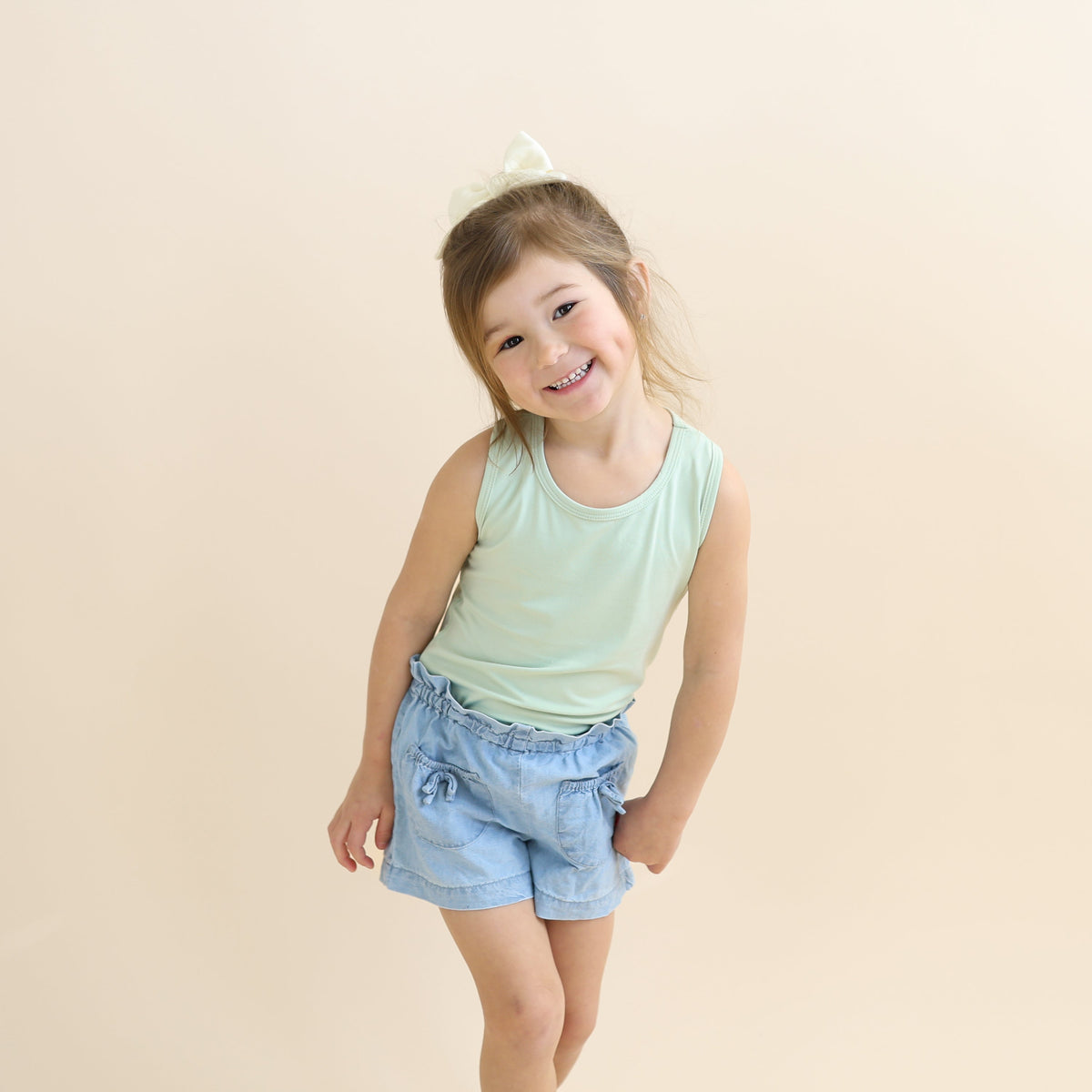 Toddler Tank Top in Basil