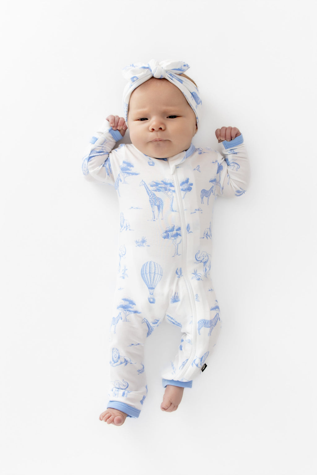 Zippered Romper in Toile Safari
