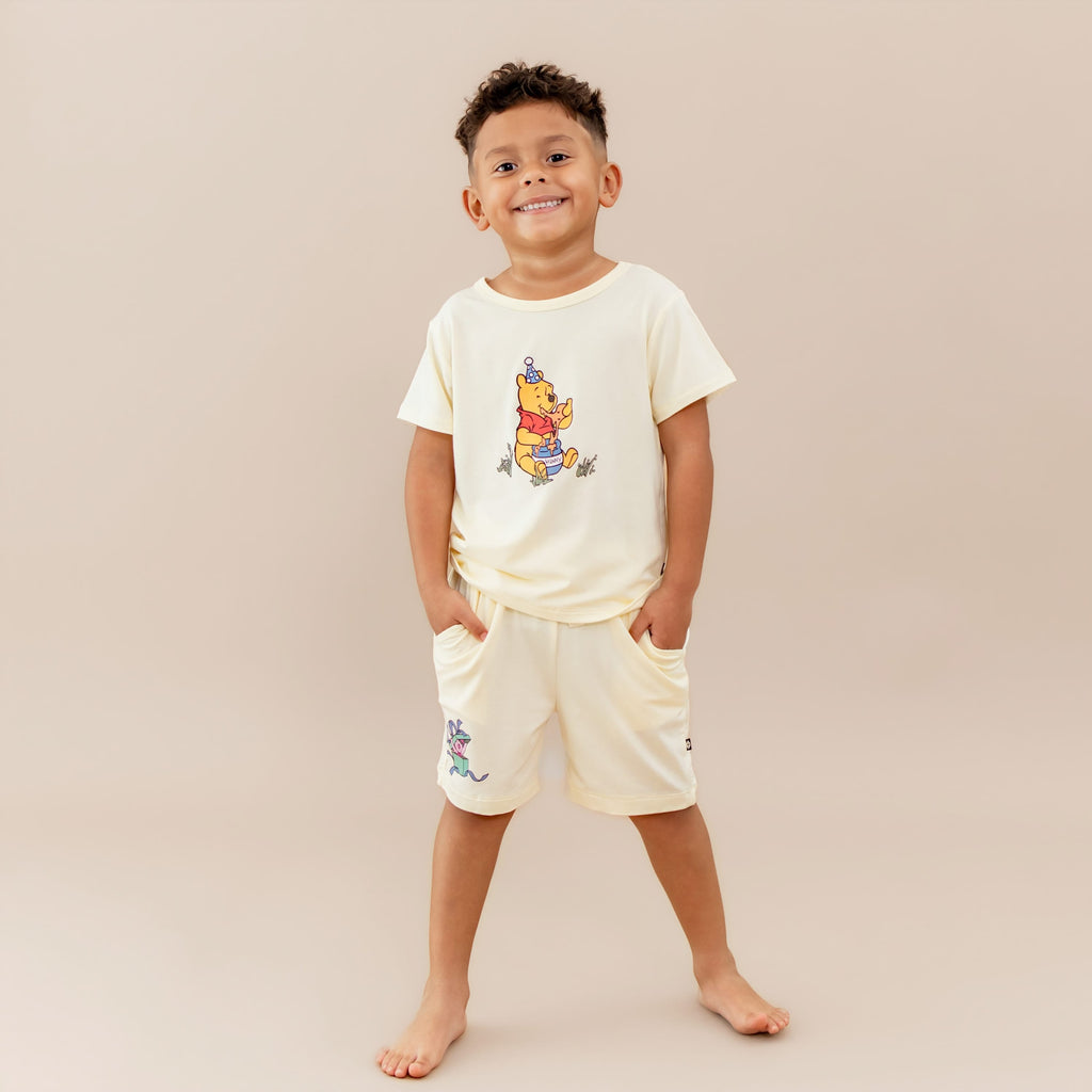 Toddler Basic Tee in Winnie the Pooh on Chamomile