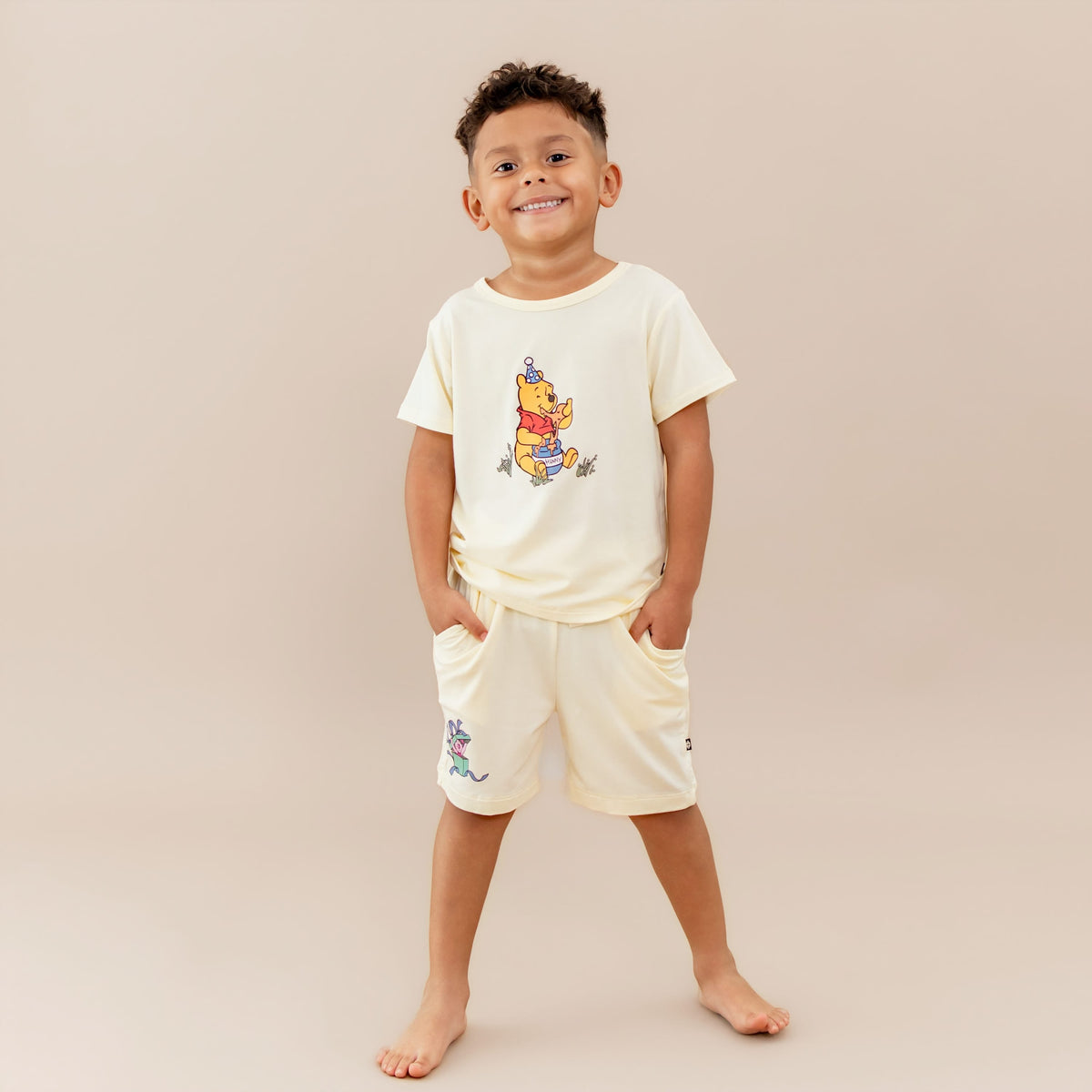 Toddler Basic Tee in Winnie the Pooh on Chamomile