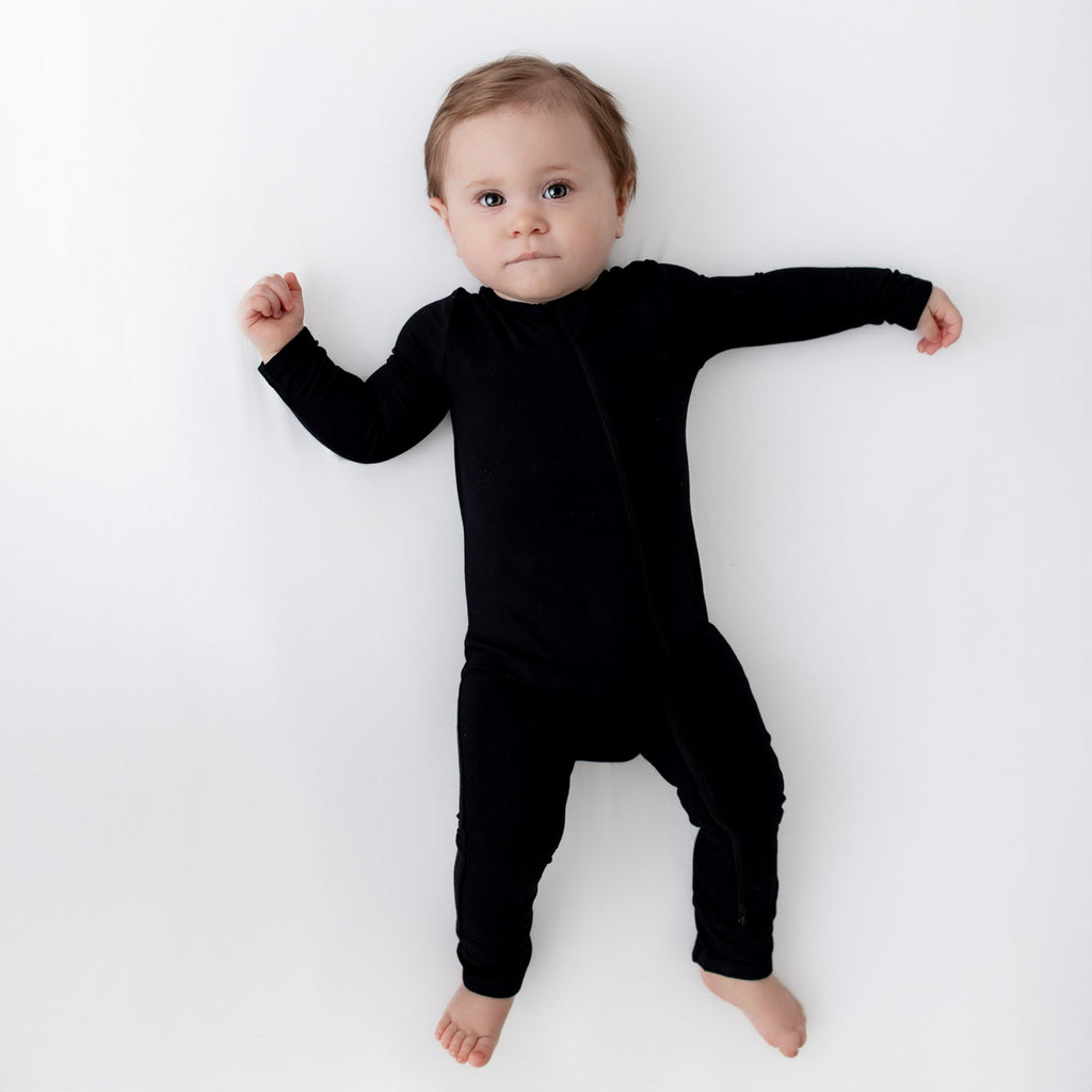 Zippered Romper in Midnight
