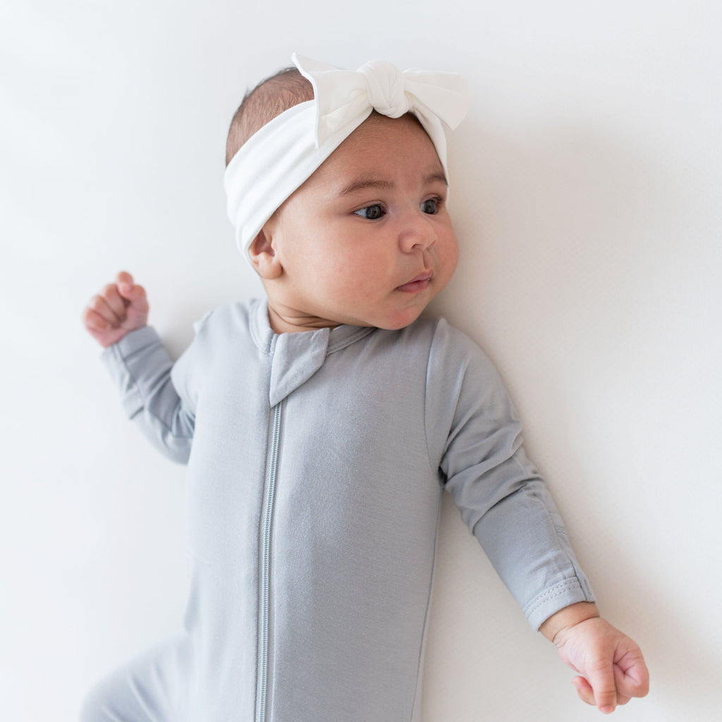 Knotted Bow Headband in Cloud
