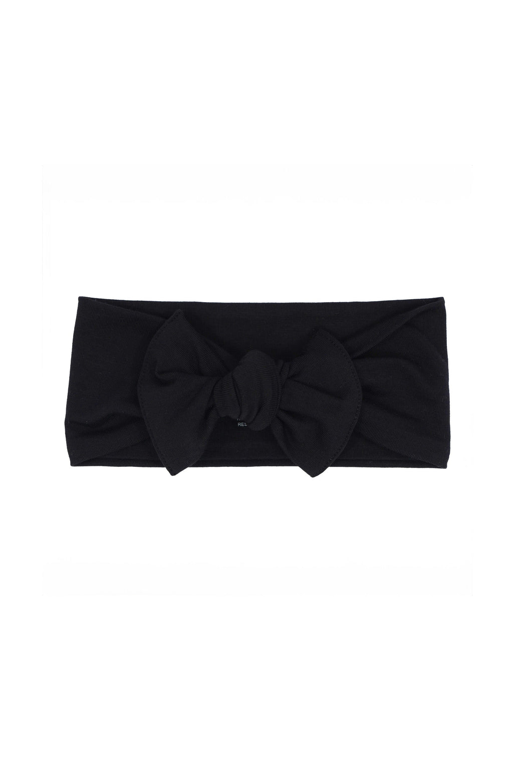 Knotted Bow Headband in Midnight
