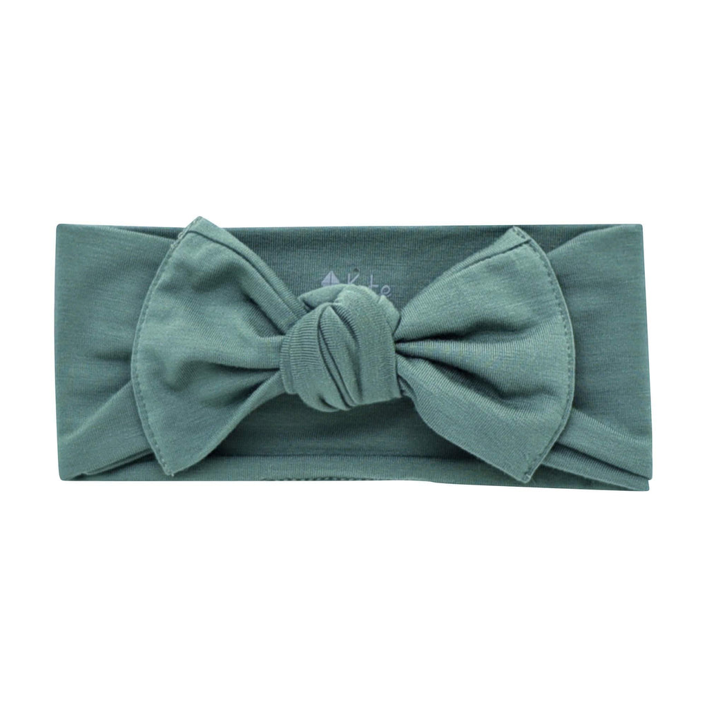 Knotted Bow Headband in Pine