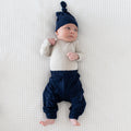 Knotted Cap in Navy