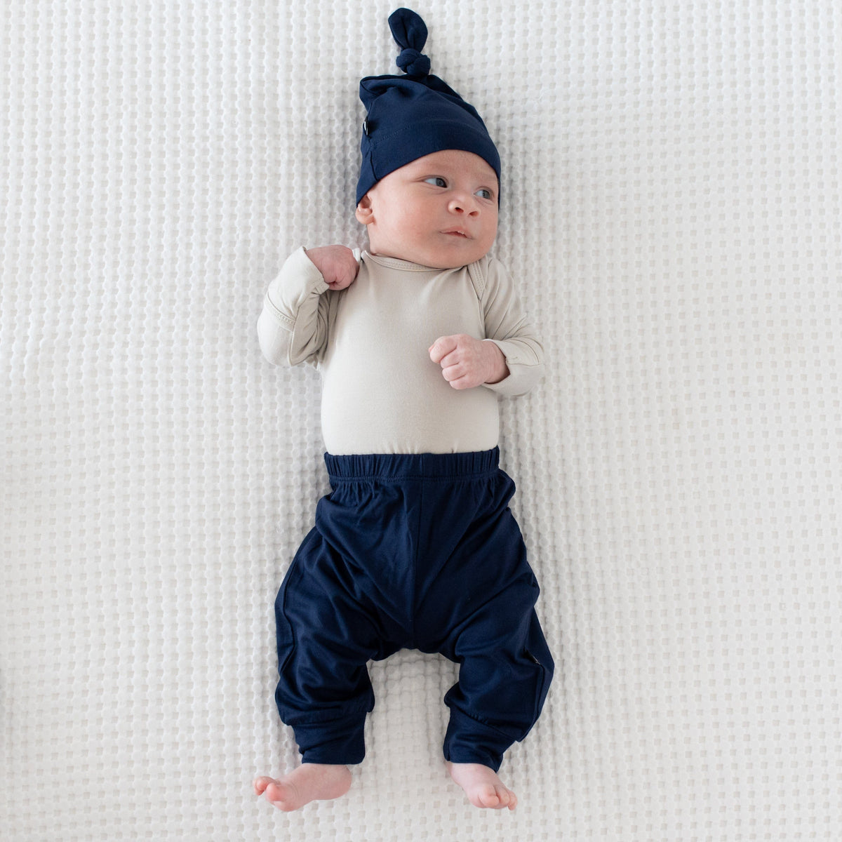 Knotted Cap in Navy