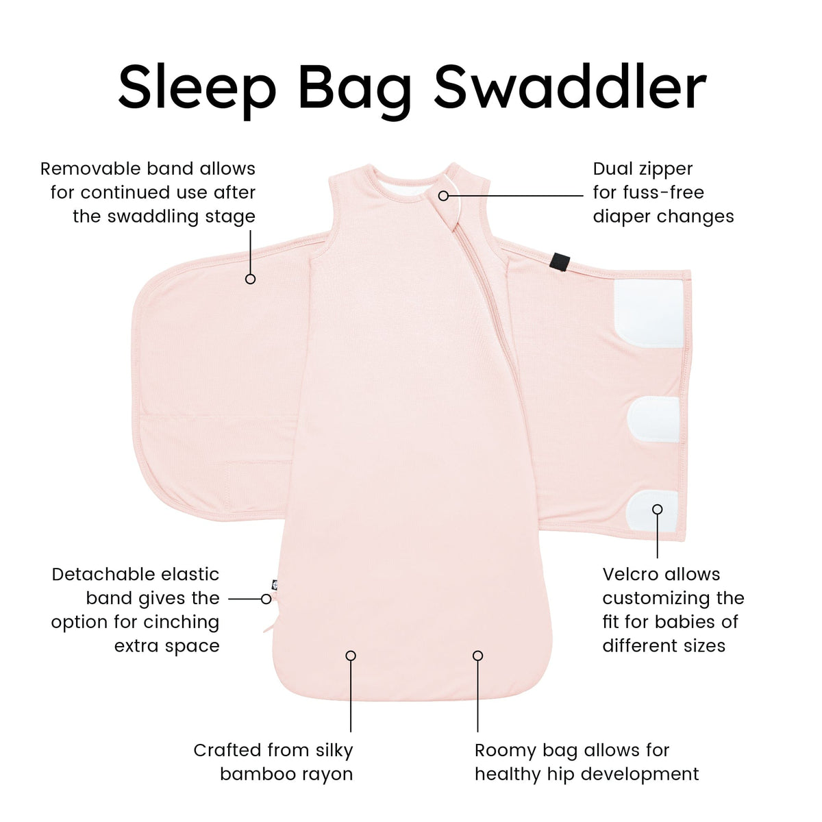 Sleep Bag Swaddler in Blush 1.0
