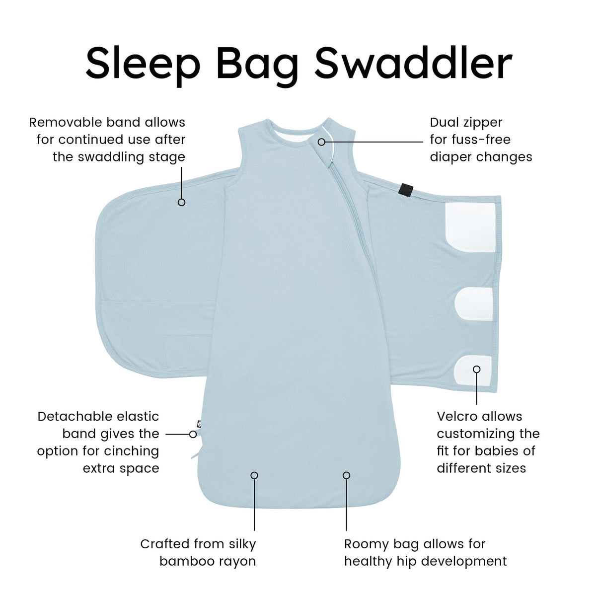 Sleep Bag Swaddler in Fog 1.0