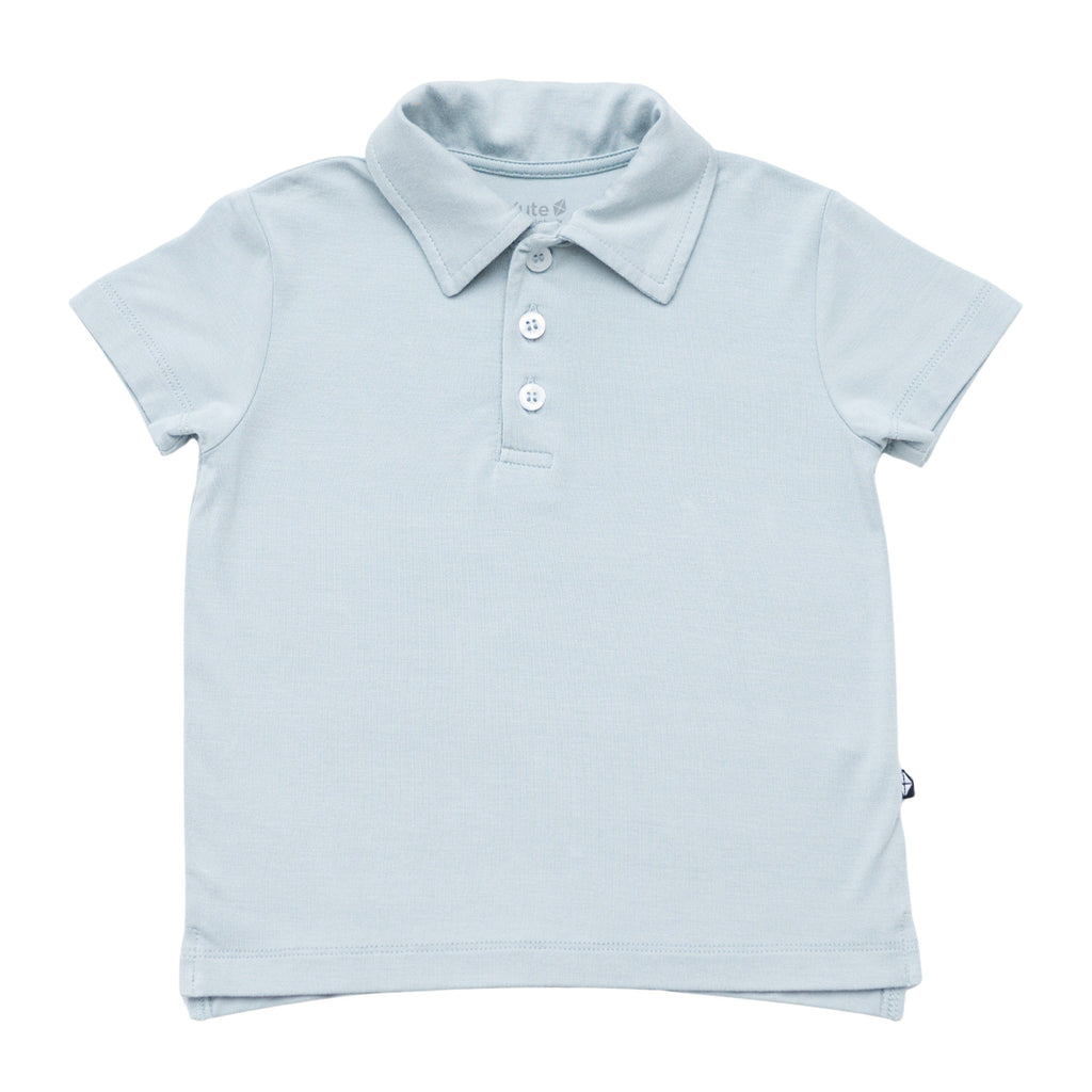 Toddler Short Sleeve Polo in Fog
