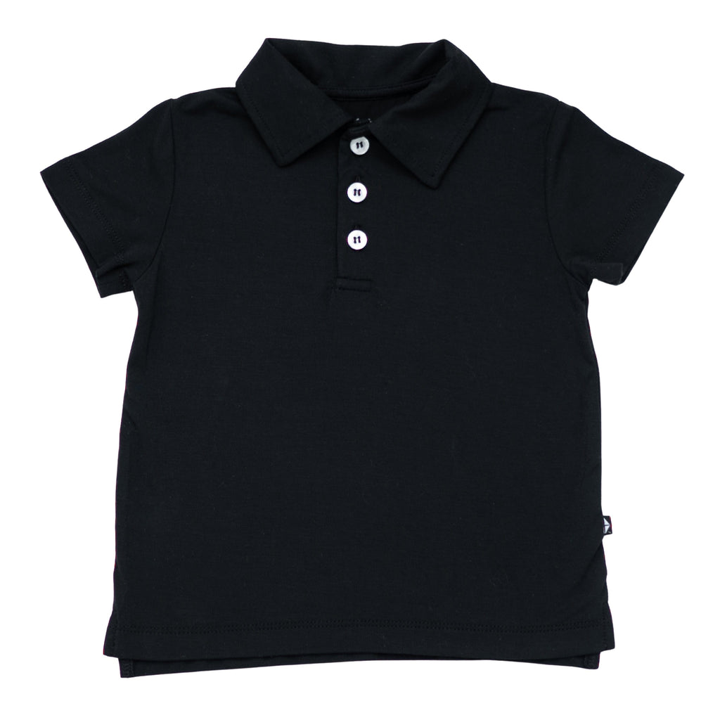 Toddler Short Sleeve Polo in Midnight