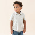 Toddler Short Sleeve Polo in Oat
