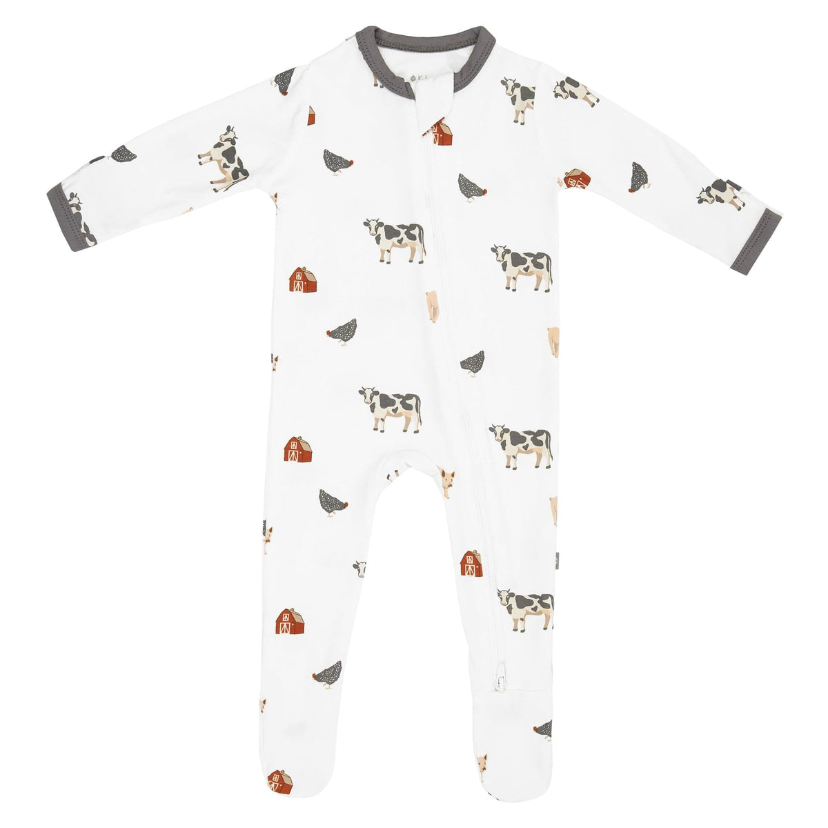Zippered Footie in Farm