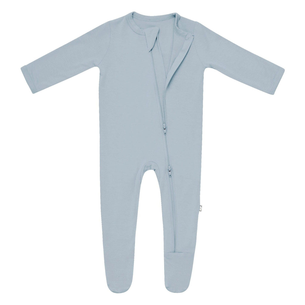 Zippered Footie in Fog