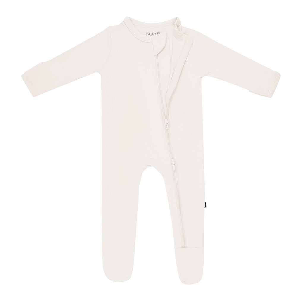 Zippered Footie in Oat